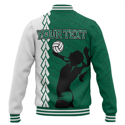 Hawaii Baseball Jacket Custom Women Volleyball Polynesia Tattoo