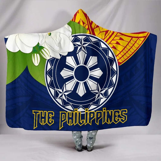 The Philippines Hooded Blanket - Filipino Sampaguita