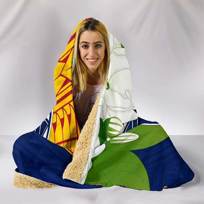 The Philippines Hooded Blanket - Filipino Sampaguita