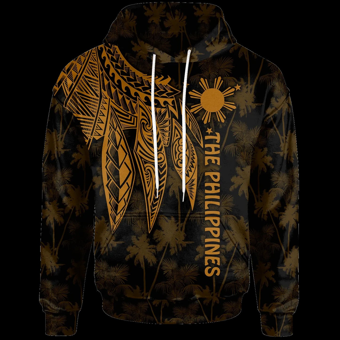 The Philippines  Hoodie - Polynesian Wings (Golden)