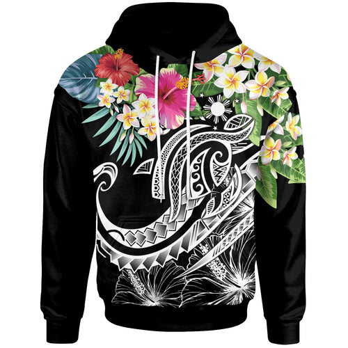 The Philippines Hoodie - Summer Plumeria (Black)