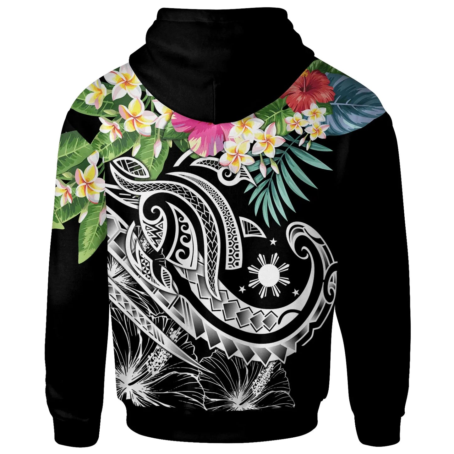 The Philippines Hoodie - Summer Plumeria (Black)