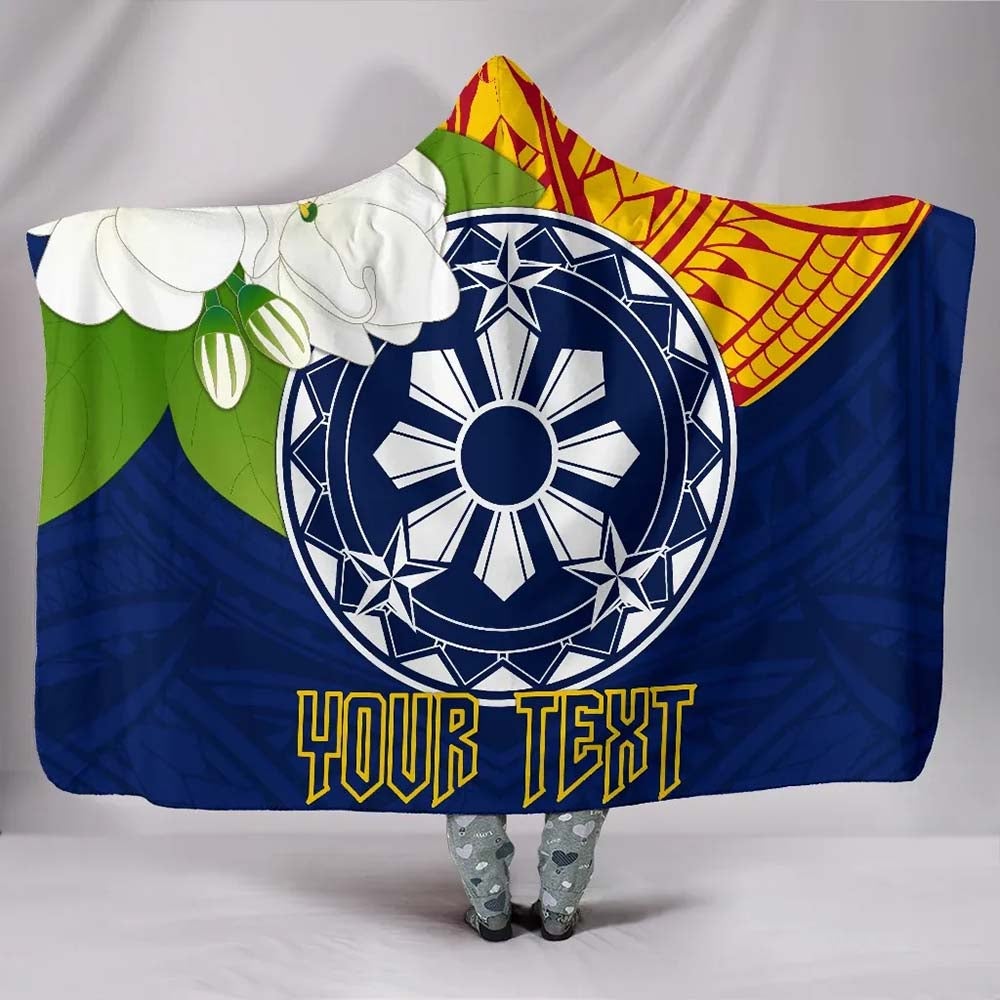 The Philippines Personalised Hooded Blanket - Filipino Sampaguita