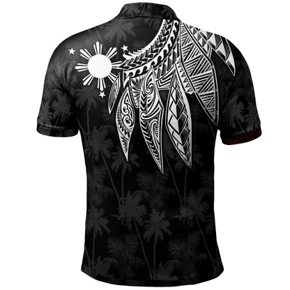 The Philippines Personalised Polo Shirt - Polynesian Wings (White)