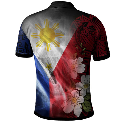 The Philippines Polo Shirt - Filipino Flag with Islander Patterns