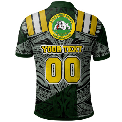 Hawaii Kaimuki High School Polo Shirt - Custom Kaimuki High School Polynesian Pattern