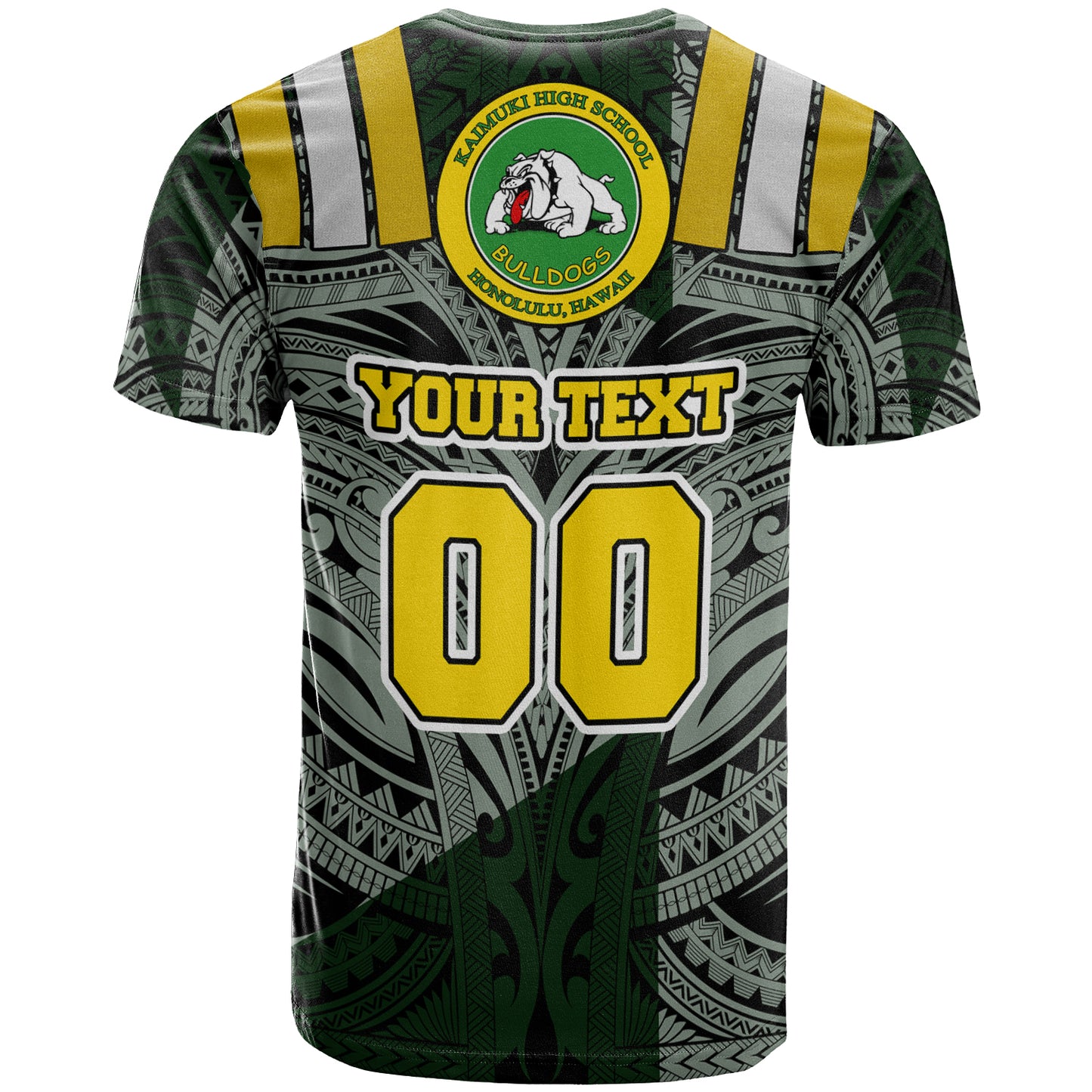 Hawaii Kaimuki High School T- Shirt - Custom  Kaimuki High School Polynesian Pattern