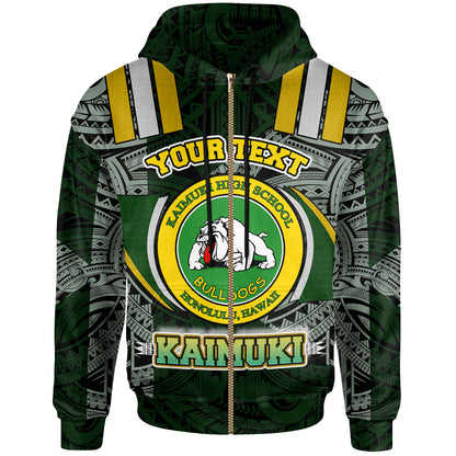 Hawaii Kaimuki High School Hoodie - Custom Kaimuki High School Polynesian Pattern Hoodie