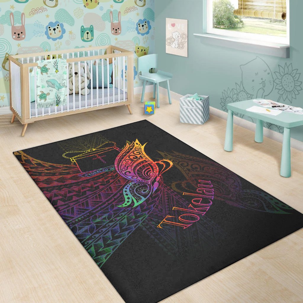 Tokelau Area Rug - Butterfly Polynesian Style