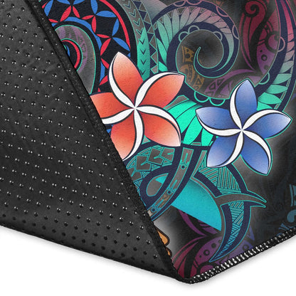 Tokelau Area Rug - Plumeria Flowers Style