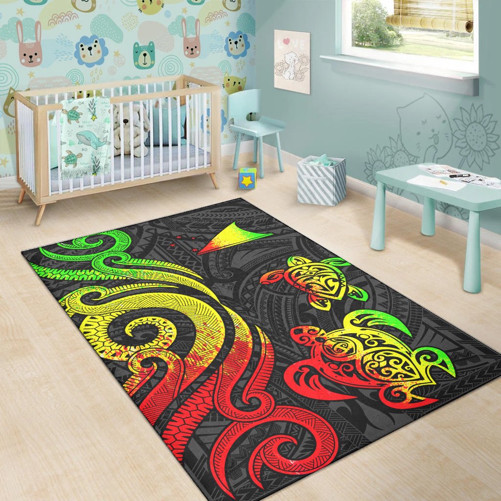 Tokelau Area Rug - Regaae Tentacle Turtle