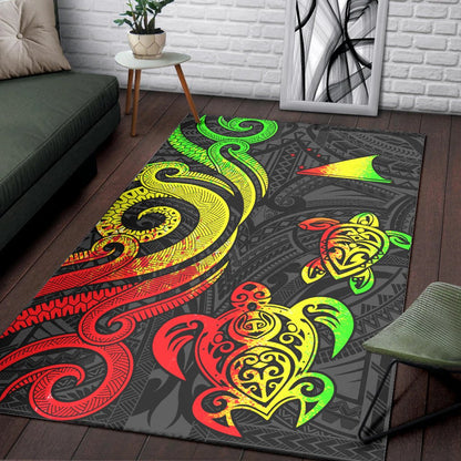 Tokelau Area Rug - Regaae Tentacle Turtle