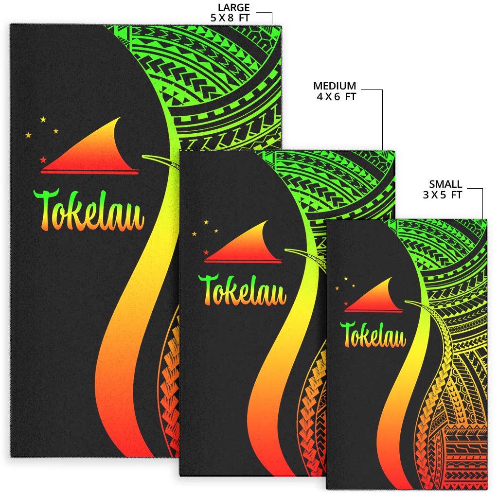 Tokelau Area Rug - Reggae Polynesian Tentacle Tribal Pattern