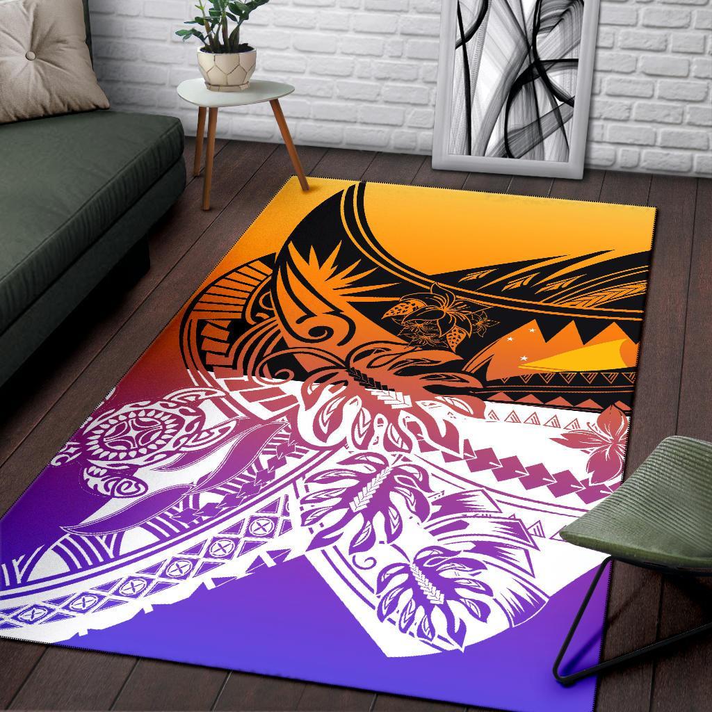 Tokelau Area Rug - Tribal Jungle Pattern