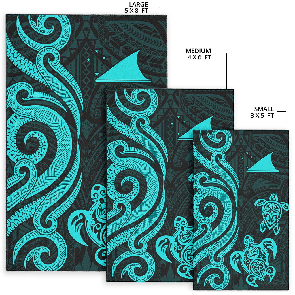 Tokelau Area Rug - Turquoise Tentacle Turtle