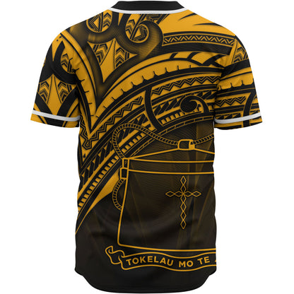 Tokelau Baseball Shirt - Gold Color Cross Style