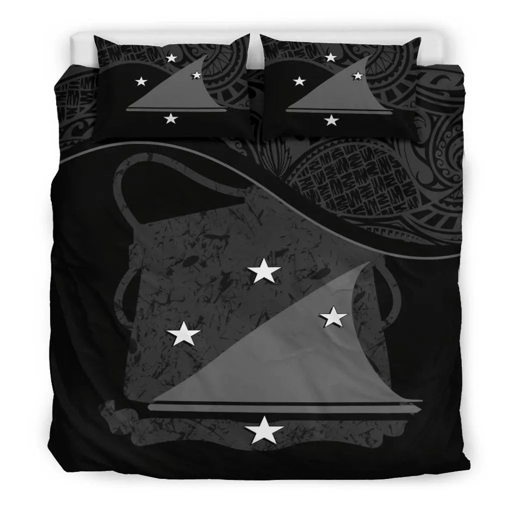 Tahiti Duvet Cover Set - Tahiti Flag Black