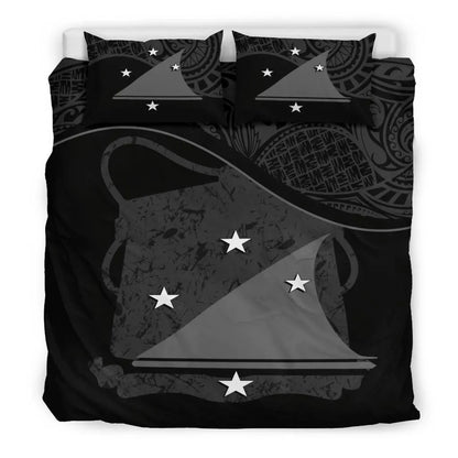 Tahiti Duvet Cover Set - Tahiti Flag Black
