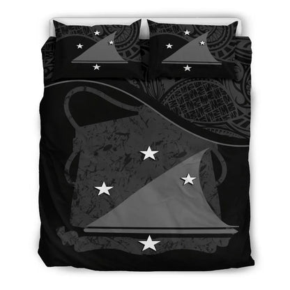 Tahiti Duvet Cover Set - Tahiti Flag Black
