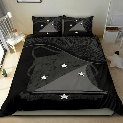 Tahiti Duvet Cover Set - Tahiti Flag Black