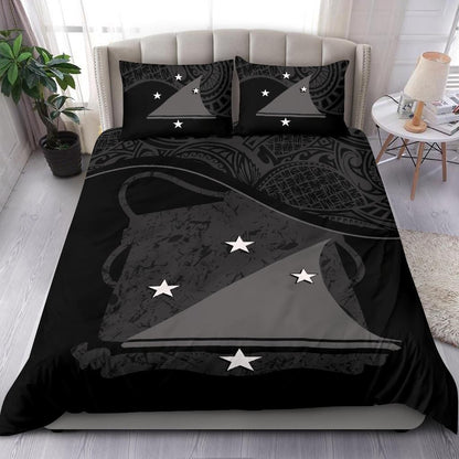 Tahiti Duvet Cover Set - Tahiti Flag Black