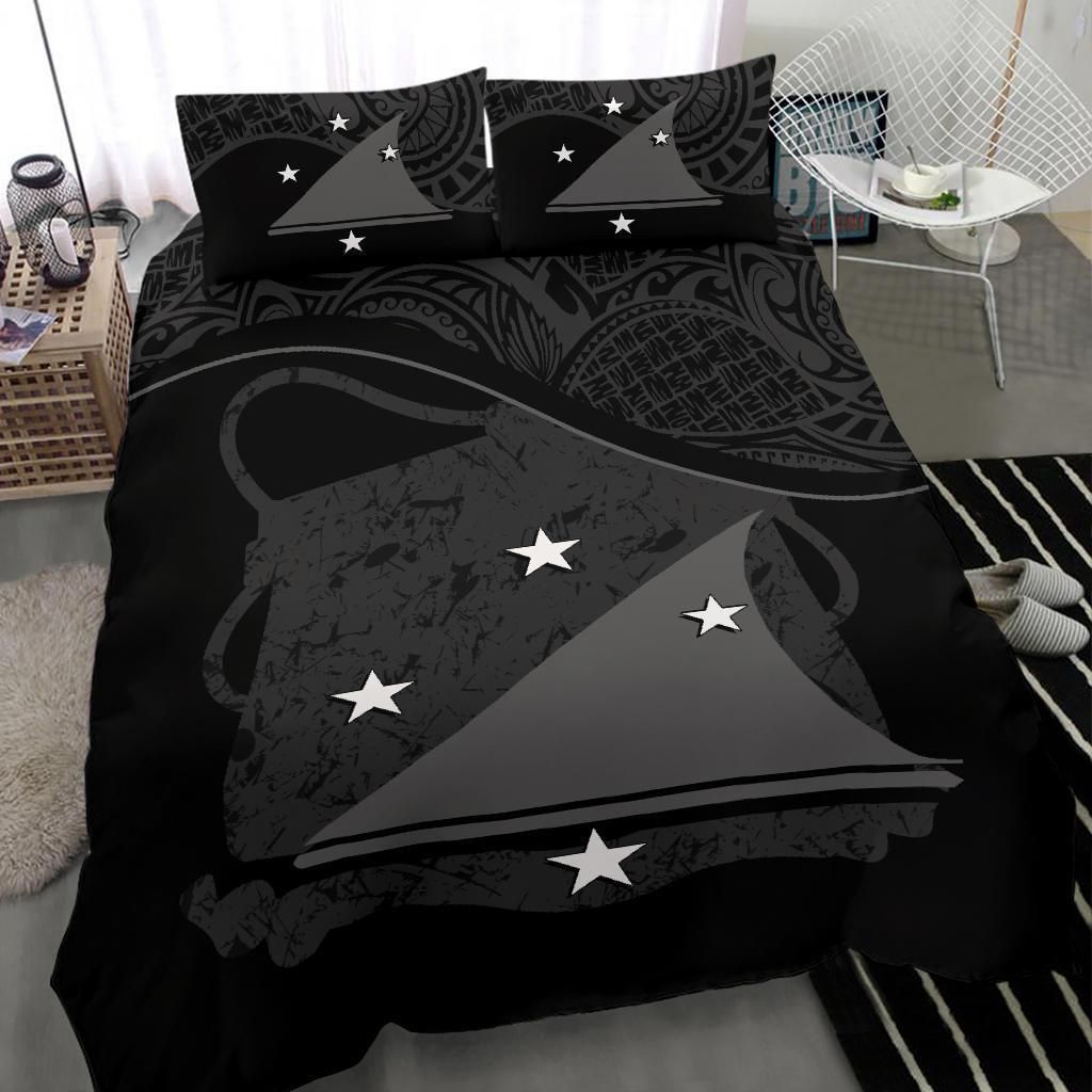 Tahiti Duvet Cover Set - Tahiti Flag Black