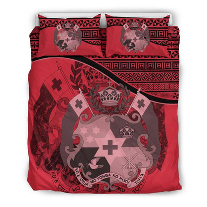 Polynesian Duvet Cover Set - Tonga Bedding Set Pink