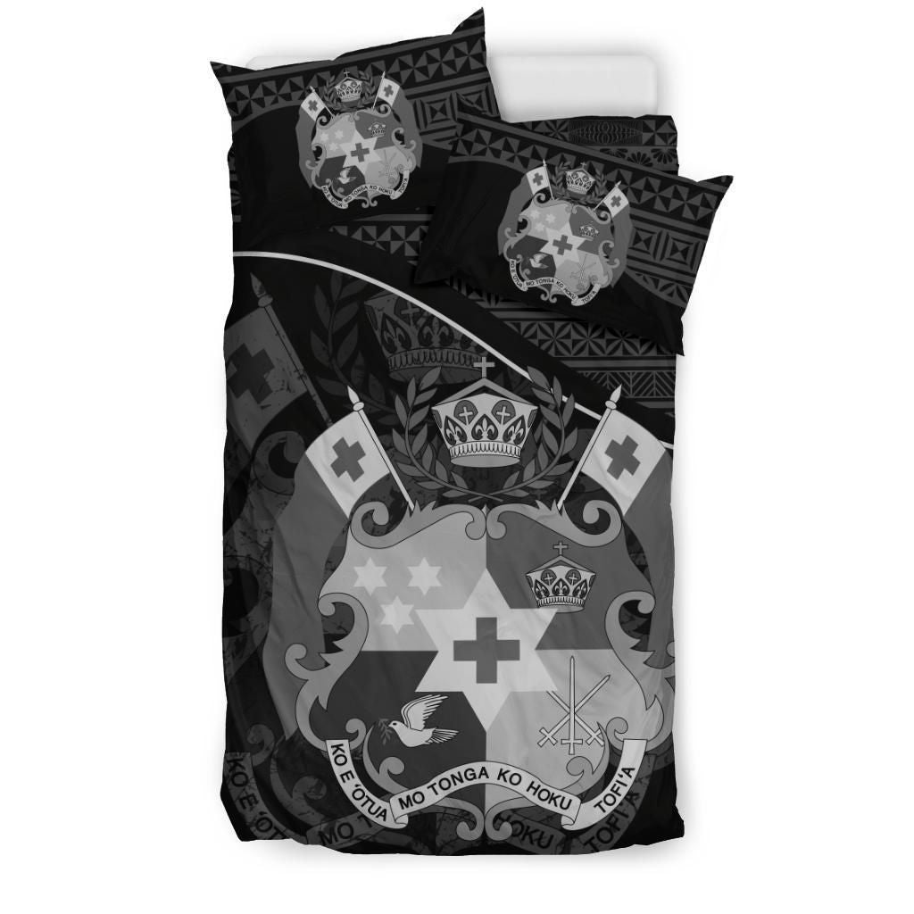 Polynesian Duvet Cover Set - Tonga Bedding Set Black