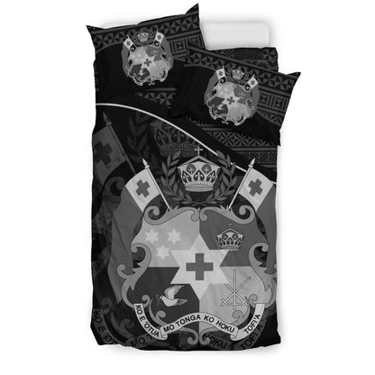 Polynesian Duvet Cover Set - Tonga Bedding Set Black