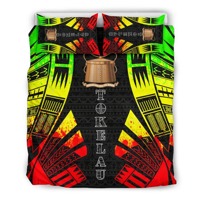 Tokelau Duvet Cover Set - Polynesian Tattoo Reggae