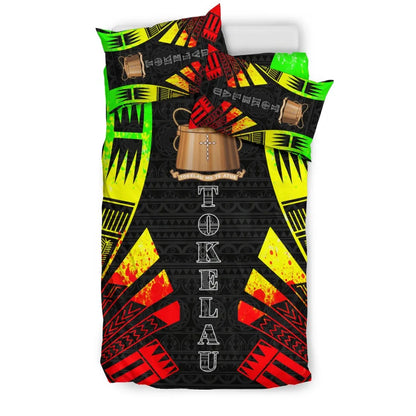 Tokelau Duvet Cover Set - Polynesian Tattoo Reggae