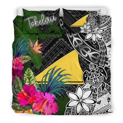 Tokelau Bedding Set - Turtle Plumeria Banana Leaf
