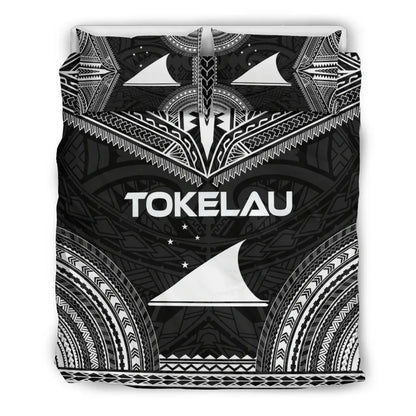 Tokelau Polynesian Chief Duvet Cover Set - Black Version