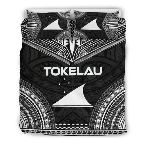 Tokelau Polynesian Chief Duvet Cover Set - Black Version