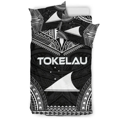 Tokelau Polynesian Chief Duvet Cover Set - Black Version