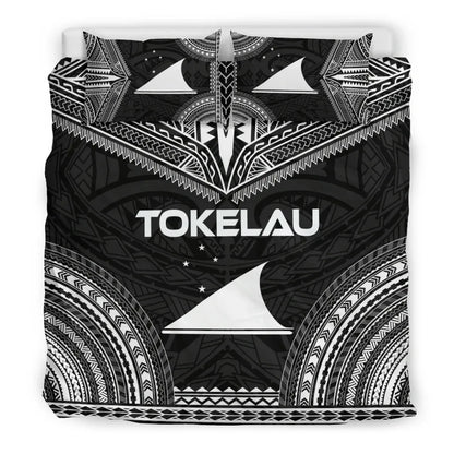 Tokelau Polynesian Chief Duvet Cover Set - Black Version