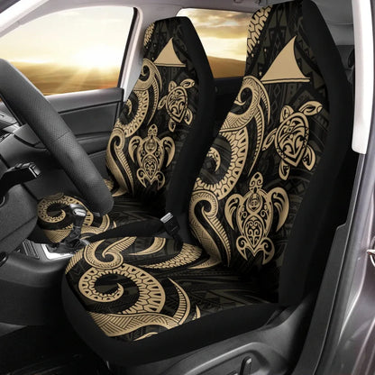 Tokelau Car Seat Covers - Gold Tentacle Turtle