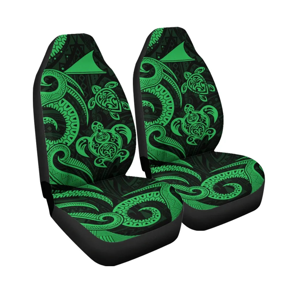 Tokelau Car Seat Covers - Green Tentacle Turtle