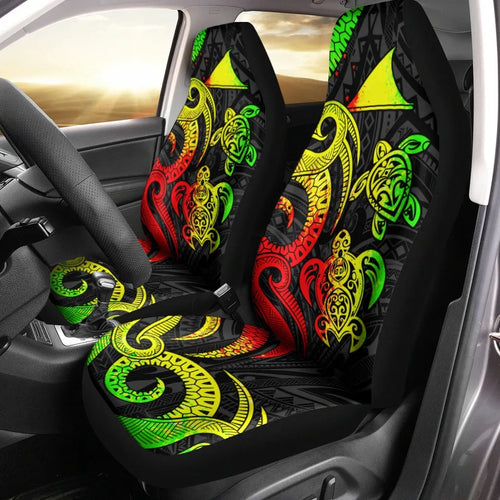 Tokelau Car Seat Covers - Reggae Tentacle Turtle