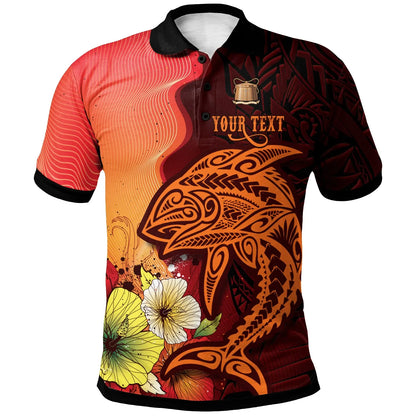 Tokelau Custom Personalised Polo Shirt - Tribal Tuna Fish