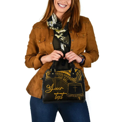 Tokelau Custom Personalised Shoulder Handbag - Cross Style Gold Color