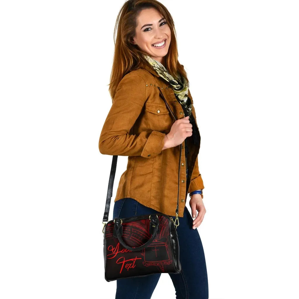 Tokelau Custom Personalised Shoulder Handbag - Cross Style Red Color