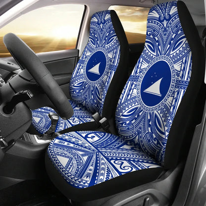 Tokelau Car Seat Cover - Tokelau Coat Of Arms Polynesian Flag Color