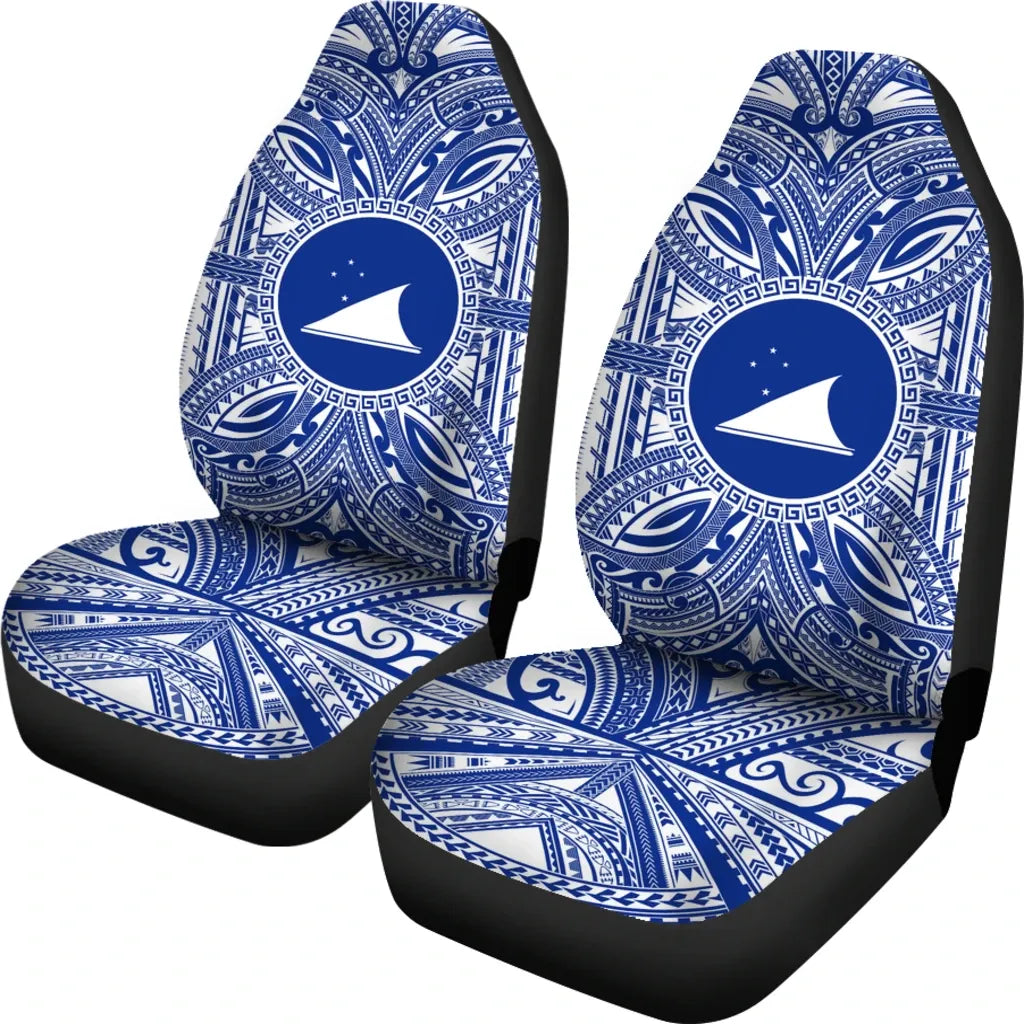 Tokelau Car Seat Cover - Tokelau Coat Of Arms Polynesian Flag Color