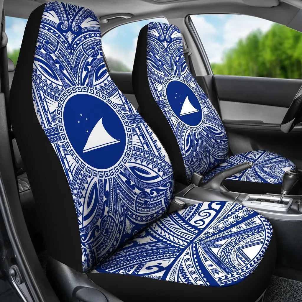 Tokelau Car Seat Cover - Tokelau Coat Of Arms Polynesian Flag Color