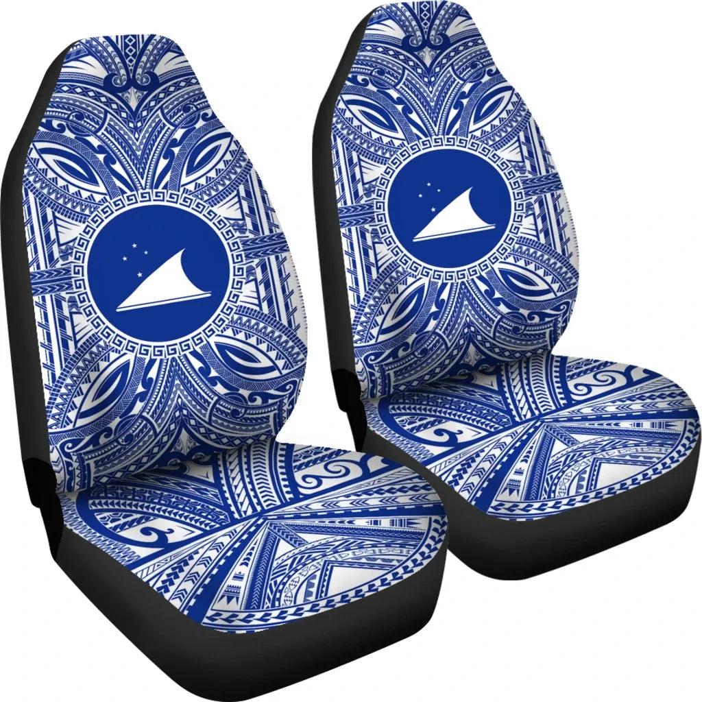 Tokelau Car Seat Cover - Tokelau Coat Of Arms Polynesian Flag Color