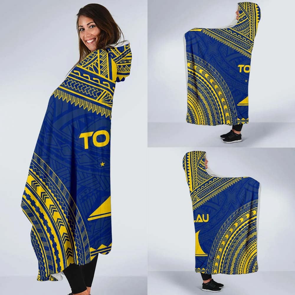 Tokelau Flag Polynesian Chief Hooded Blanket