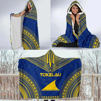 Tokelau Flag Polynesian Chief Hooded Blanket