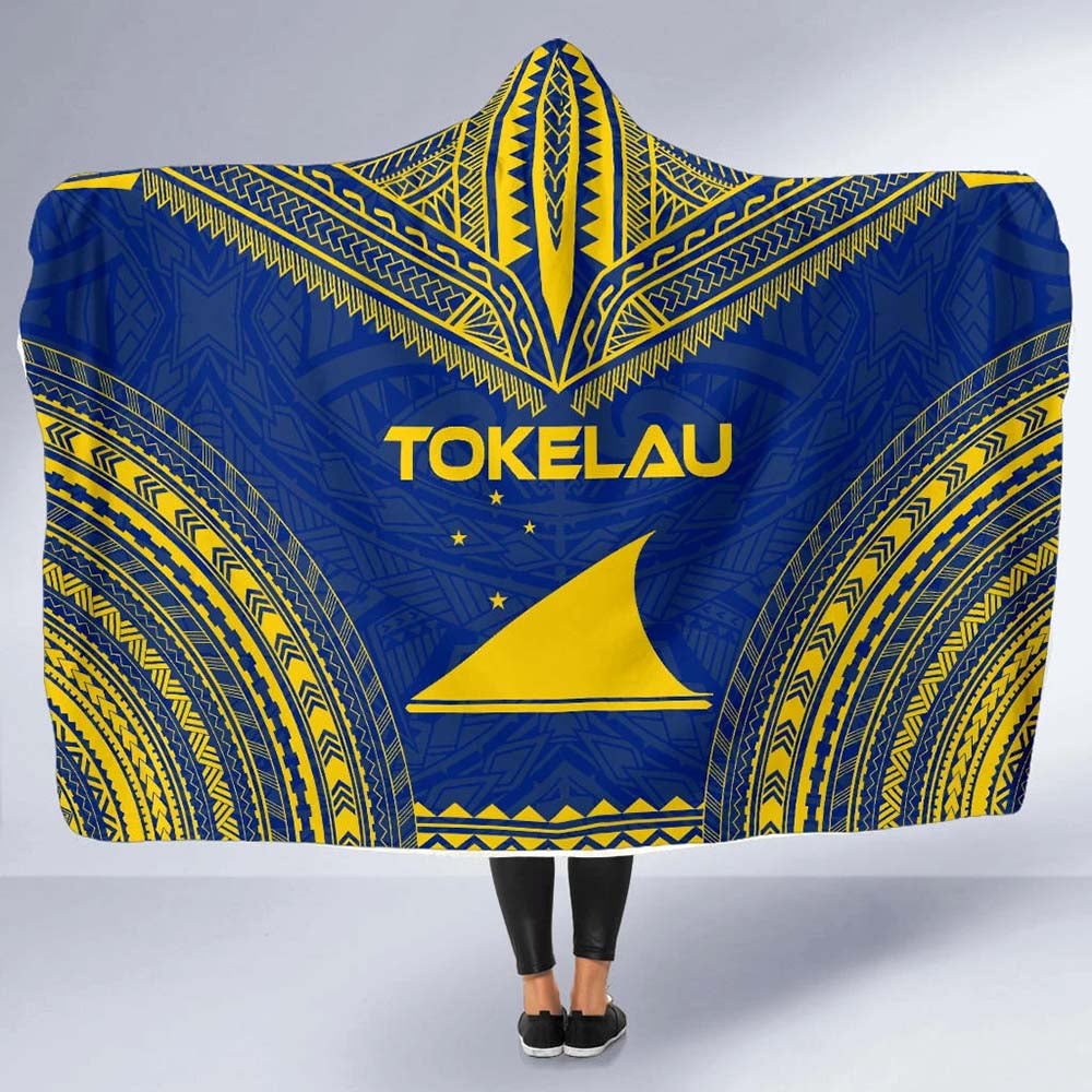 Tokelau Flag Polynesian Chief Hooded Blanket