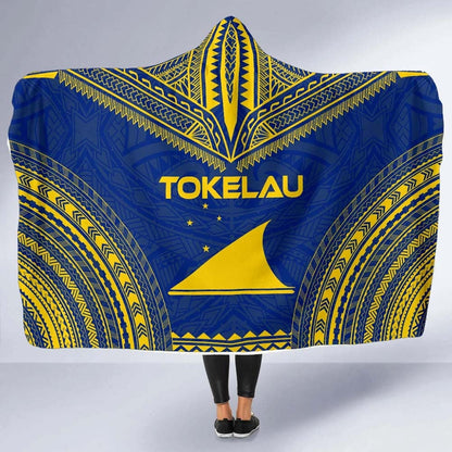 Tokelau Flag Polynesian Chief Hooded Blanket